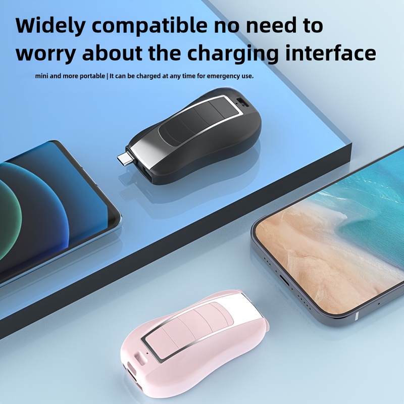 keychain portable charger 1200mah emergency pod Temu