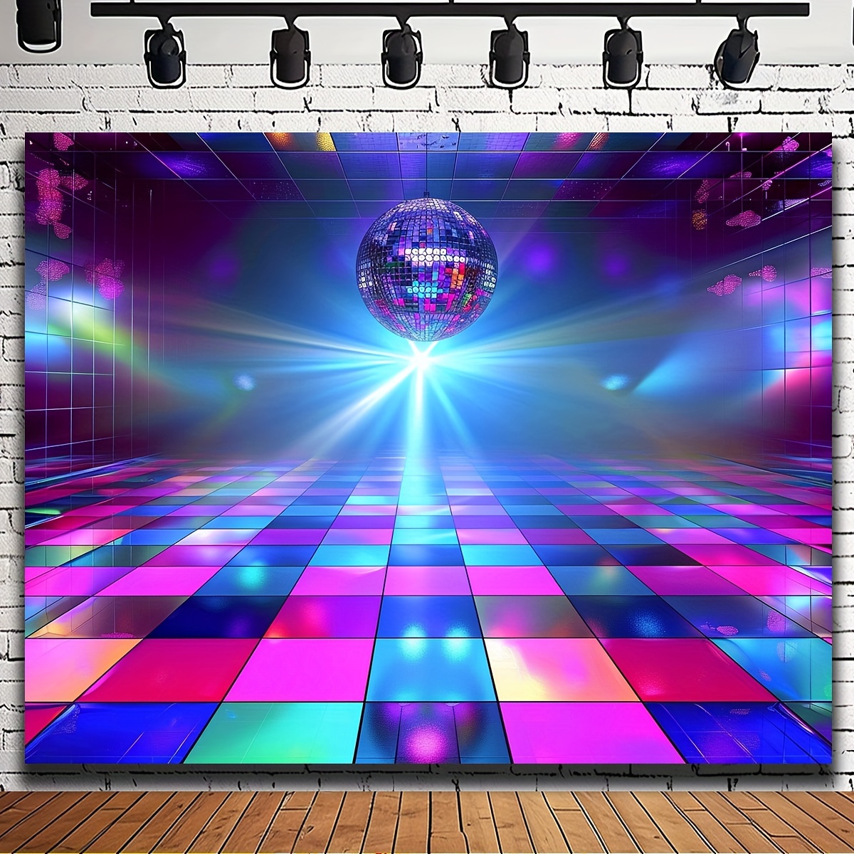 7wx5hft 90s Disco Backdrop Neon Vintage Colorful Shining - Temu