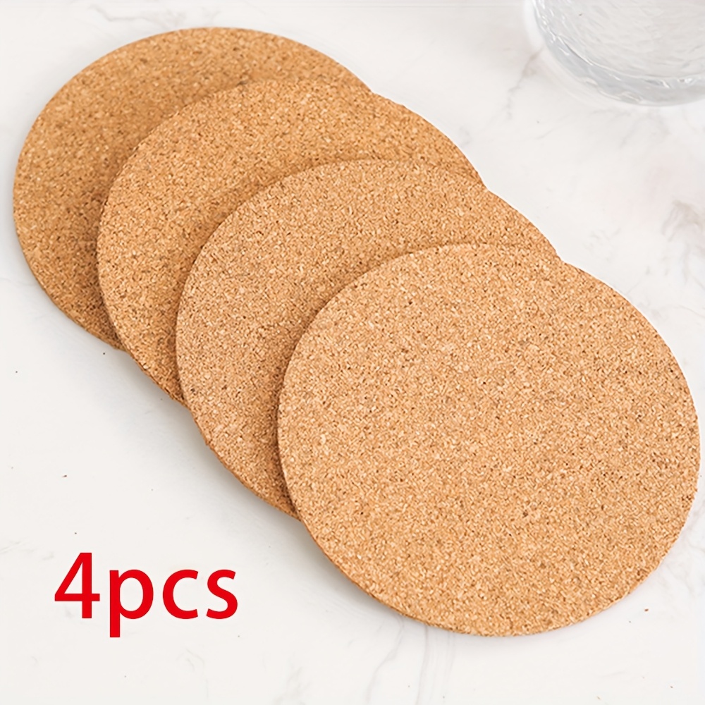 TEMU 4pcs, Valentine's Day Cork Coasters, Suitable For Wedding Table Decoration Coasters, Party Cup Holders, Daily Date Banquet Coasters, Valentine's