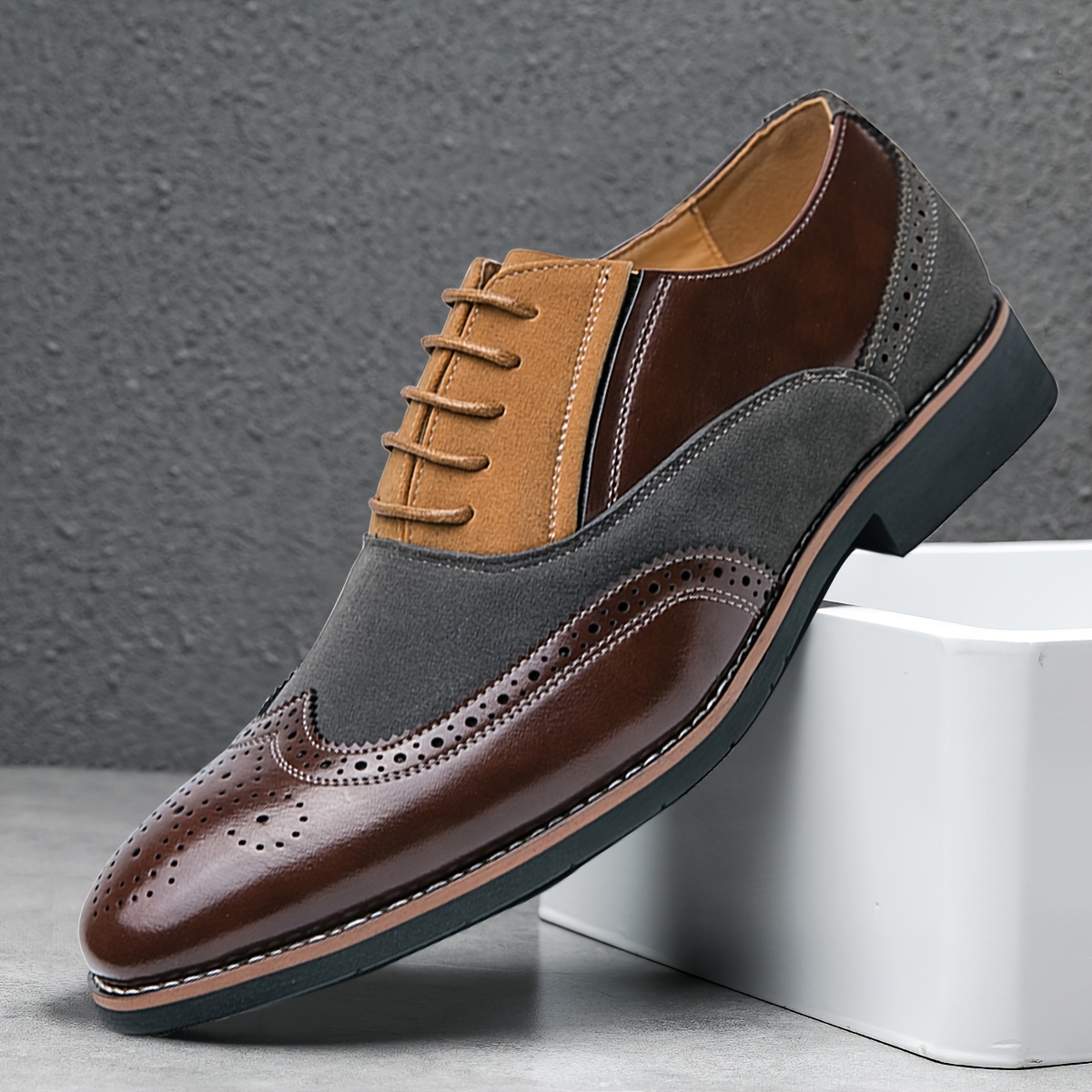 Amazon.com | Jean Yves Men Dress Shoe JY03 Wing Tip Oxford