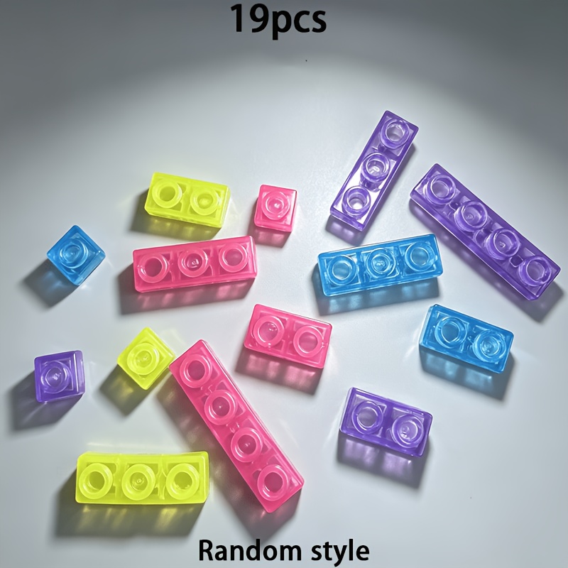TEMU 19/38pcs Set Of Transparent Soft Toys, And Stackable, Ideal For Developing , Thinking, And Hand-eye Coordination. Suitable For , Perfect As A