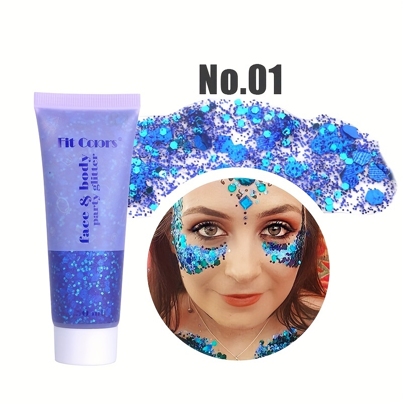 Glitter Gel Mermaid Scale Face Body Glitter Lip Gloss - Temu