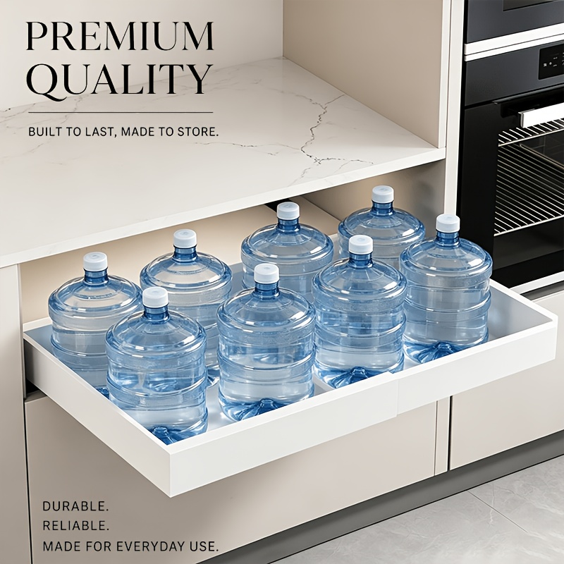 Image of No-drill Expandable Pull-out Cabinet Organizer With Heavy-duty Carbon Frame & Adhesive Shelf System - Space- Expandable Shelves Suitable For Kitchen Pantry, Cabinets, Shelves, , Compatible For Storage