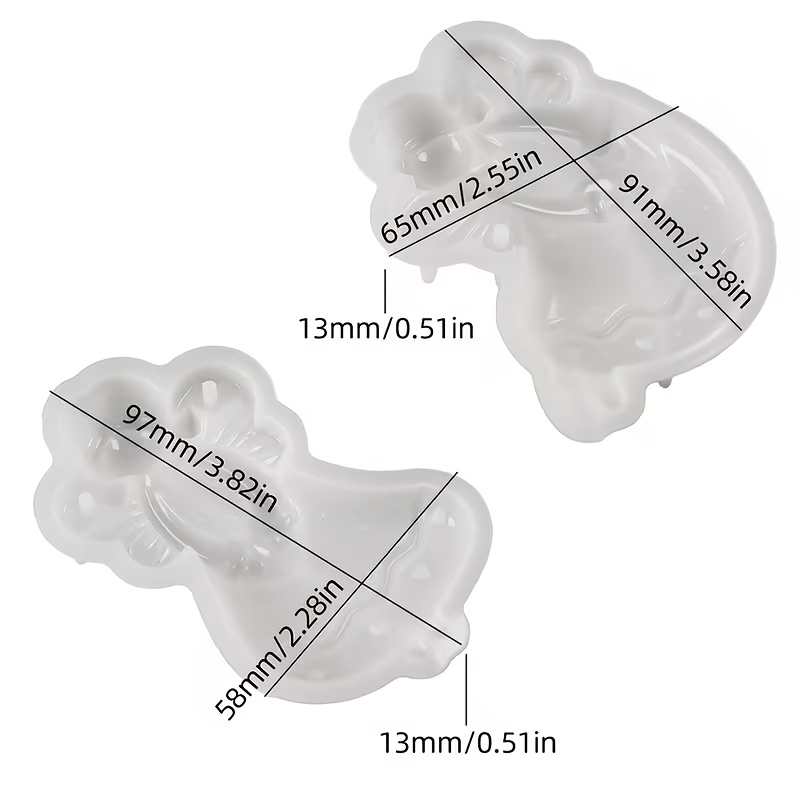 Image of 2pcs European Mold Suitable For Resin & Plaster Crafts - Silicone Face/body Molds For Candles, Plaster Ornaments, Wax Crafts, Gothic , Holiday Gifts, (irregular Shape)