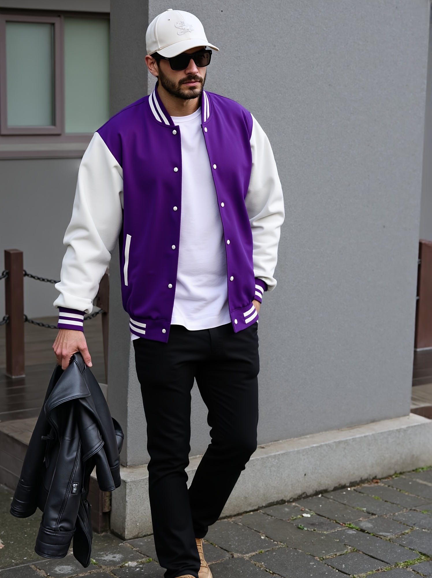 Purple Giacchetto Da Baseball H&m Giubbotto Baseball Donna