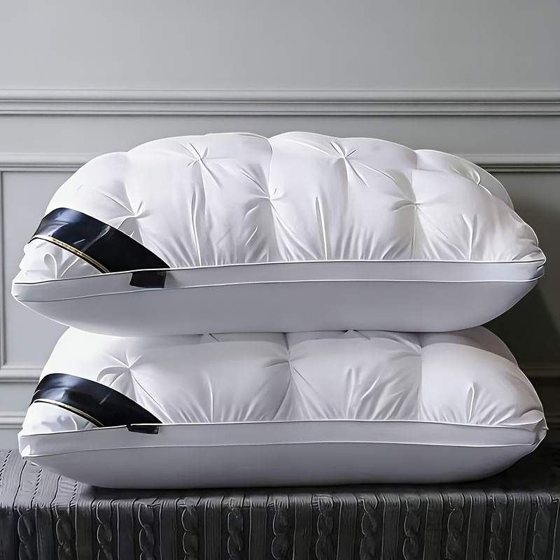 Image of 2pcs Neck Support Pillows, Use, Soft And Durable, Firm Support And Not Easy To , High-density Non-folding Core, Premium , Ideal For Living Room And Nursing Bed