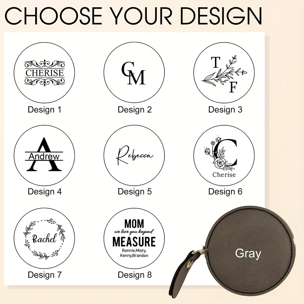 TEMU Personalized Leather Retractable Tape Measure, Custom Name Pocket Tape Measure, Measuring Tape With Leather Cover, Portable Measuring Tape, Gift