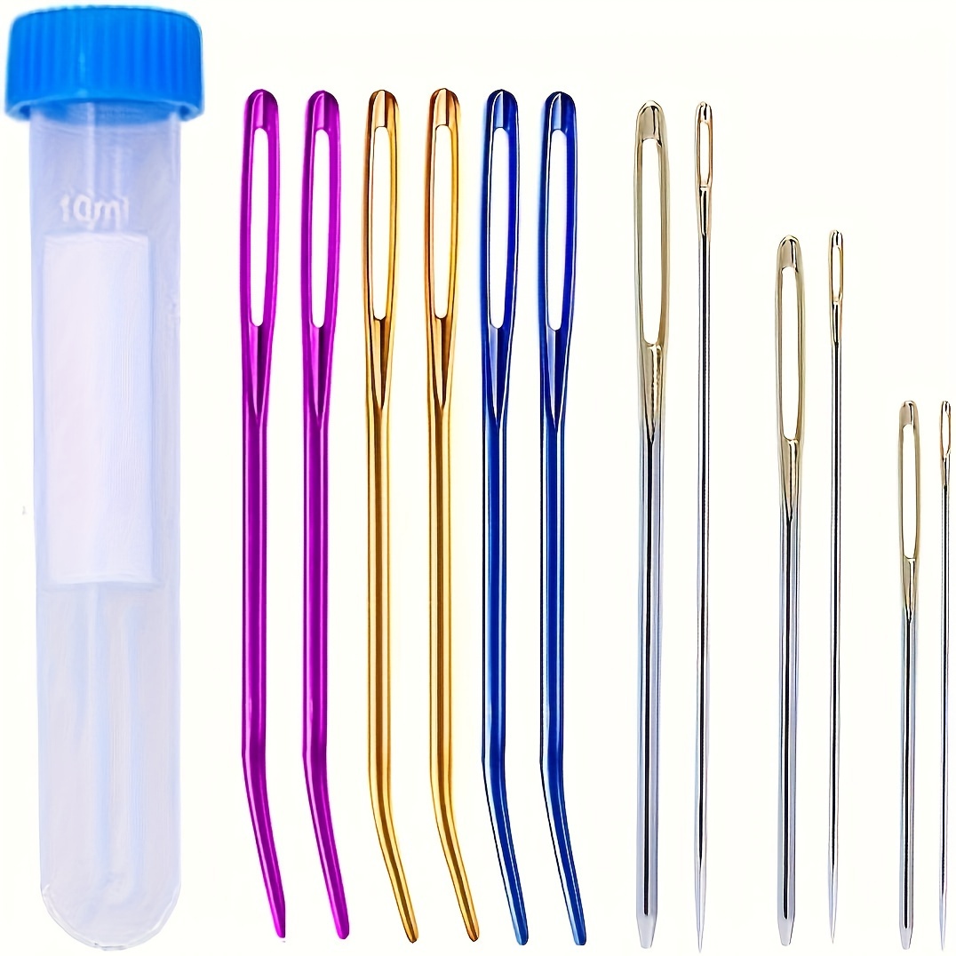 13pcs Large-Eye Needles For Hand Sewing, Wool Needles, Yarn Needles  Tapestry Needle For Knitting, Hand Knitting Needles Sewing Knitting Needles  For Cr