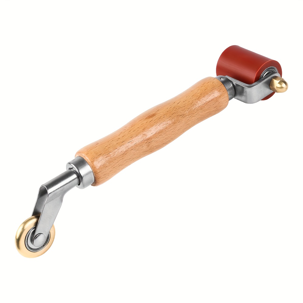 TEMU 2-in-1 Silicone Seam Roller 30mm & 40mm - Heavy-duty Handheld Roofing Tool For Pvc/tpo/epdm Single Ply Membranes, Red/green Color-coded Rollers,