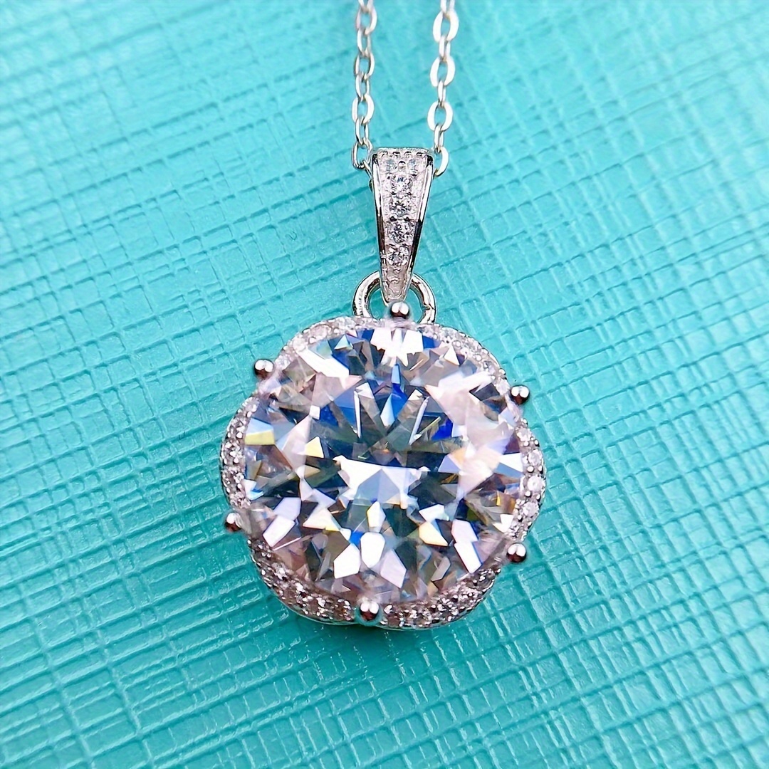 

1pc S925 Silver 20 Carat Moissanite Necklace, Party Gift