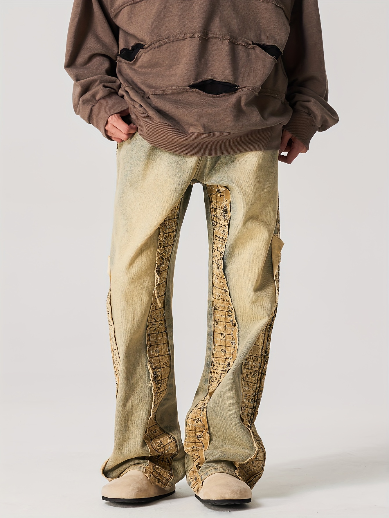 yellow jeans sold on Temu Canada