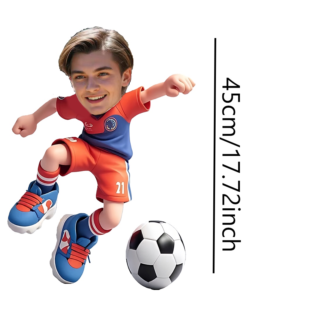 TEMU Custom Football Pillow - 3d Double-sided Printing, Personalized Diy Design, Soft And Cute Sofa/bedroom Decoration, Perfect Gift For Birthdays,