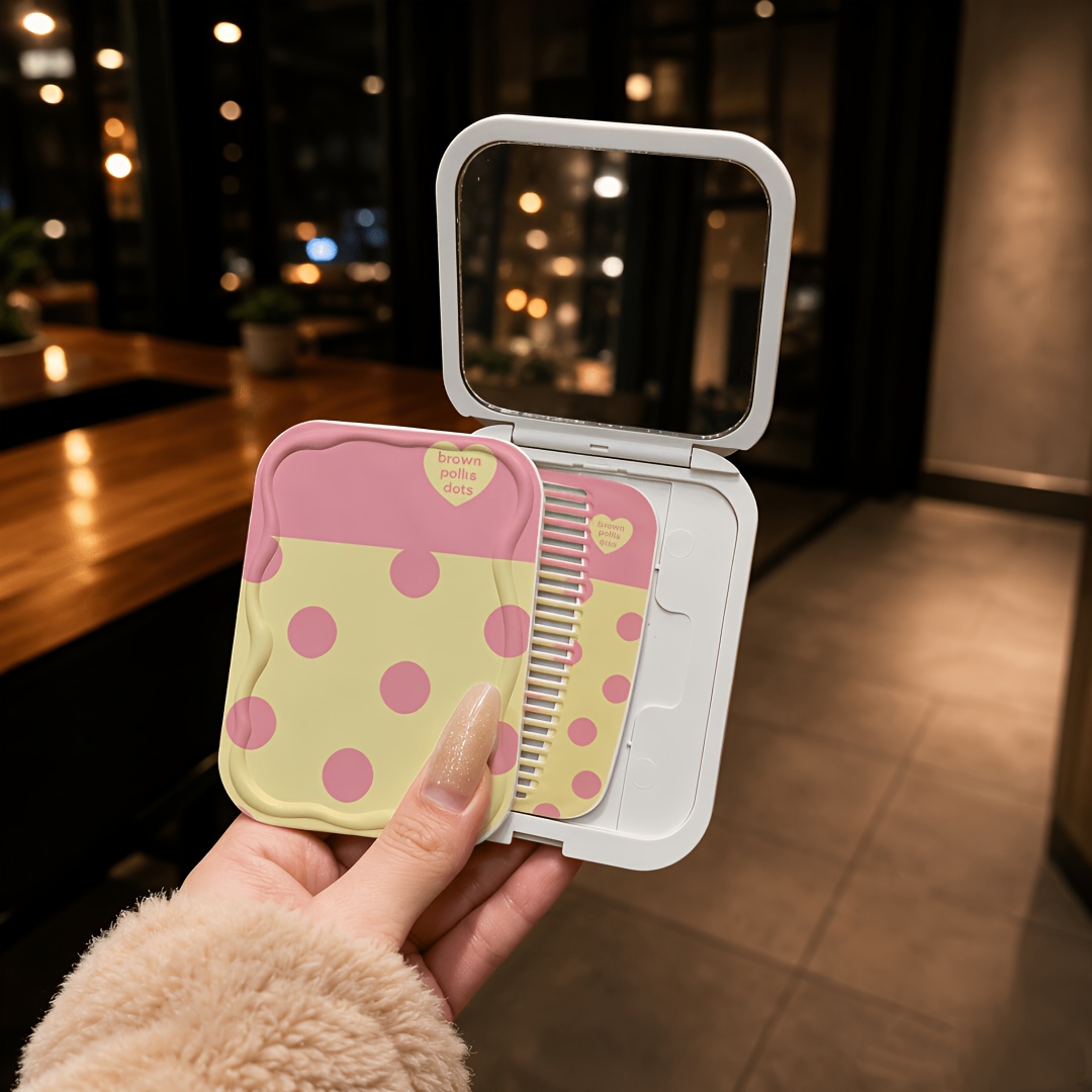 Cat Folding Makeup Mirror, Portable Mini Handheld Design