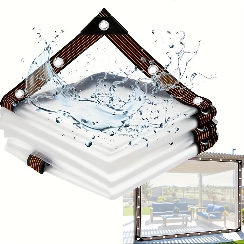 

Durable Uv-resistant Clear Tarp For Greenhouses, Gardens & Patios - Heavy Duty, Waterproof & Rustproof Pe Material