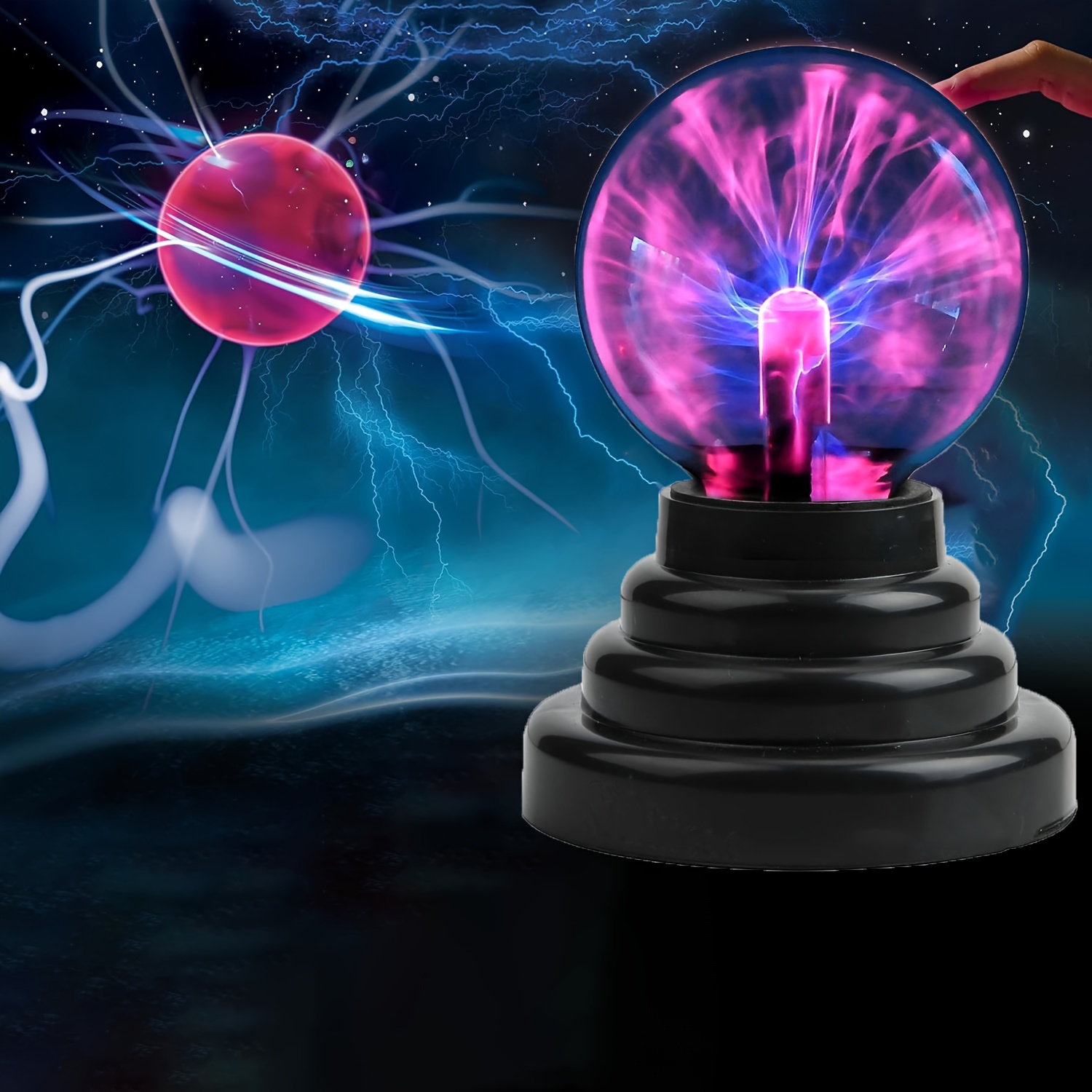 

Magical Plasma Ball Lamp: 3-inch Touch Sensitive Sphere Globe - Perfect For Parties, Decorations, And Holiday Gifts