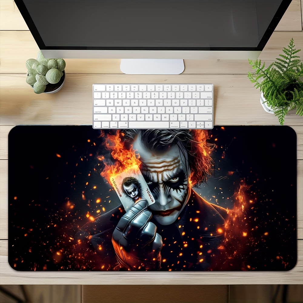 1pc, Warner Bros Joker Movie Comic-Themed Exquisite Design Extra Large Gaming Mouse Pad, Suitable for Office Desk, Computer Table, Keyboard Mat, Multi-Functional Office Supplies, Birthday Gift, Christmas Present