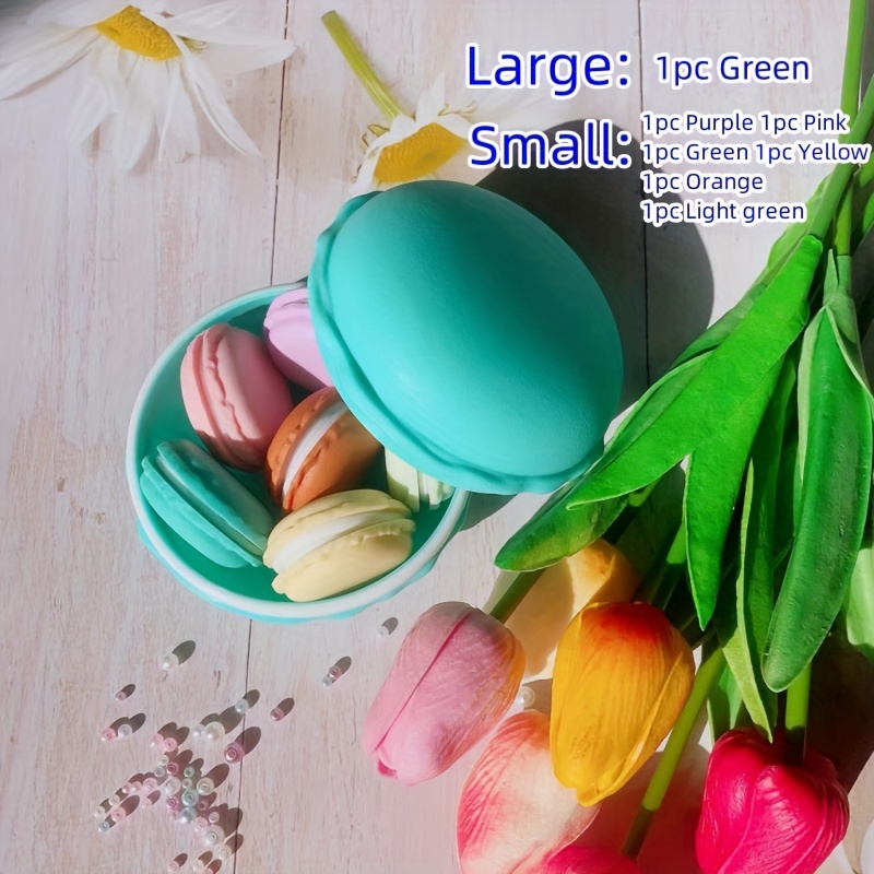 Image of 7pcs/set Of Cute Macaron Jewelry Storage Box, Colorful Cute Jewelry Box, Candy Box, Gift Packaging Box, Used For Earrings, Necklaces, And Bracelets Storage, Perfect Gift, Jewelry Boxes