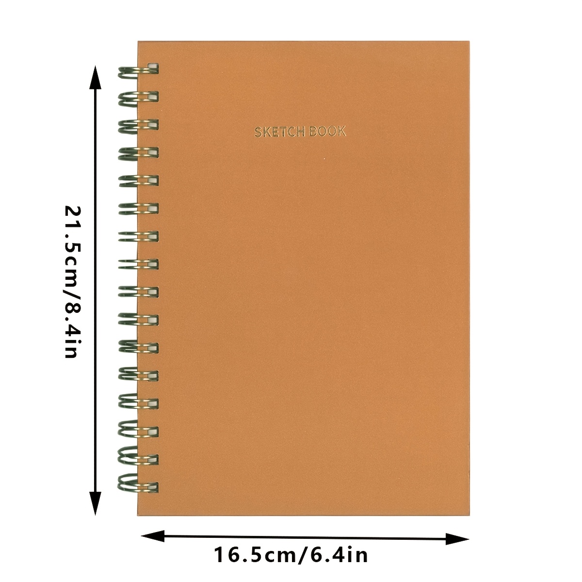 TEMU Large Size Coil-bound Sketchbook - 21.5cmร16.5cm Dimensions, High-quality Thick Cover, Heavy-weight Paper Pages, Suitable For Painting And