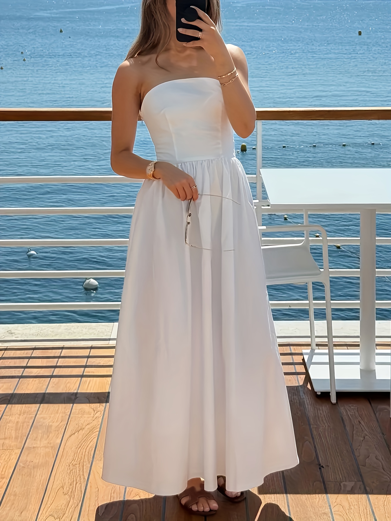 white christmas dresses Sable Red Strapless Maxi Dress - US 6 main image 1