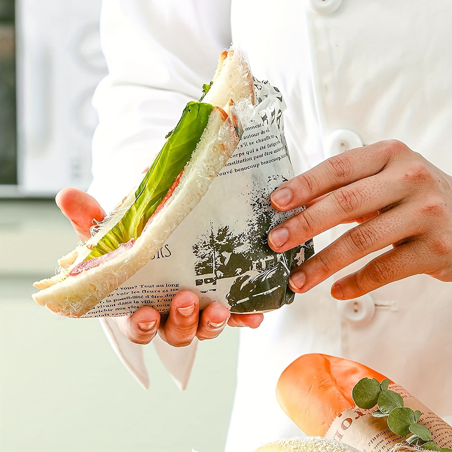 vintage newspaper print parchment paper roll disposable non stick heat resistant greaseproof baking sheets for air fryers cooking kitchen essentials air fryer liners Product details 0