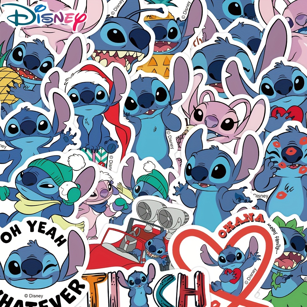

50-piece Disney Stitch Cartoon Vinyl Stickers - Waterproof, Matte Finish For Laptops, Water Bottles & More