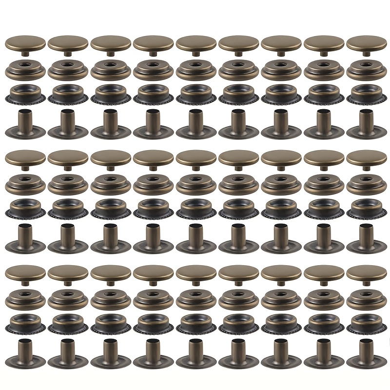 103pcs 6/8/10/12mm Grommet Tool Kit, Grommets Eyelets Sets, 100 Set Eyelets Kit With 3pcs Installation Tools Suitable For Clothes Shoes Bag Repairing Canvas, Waterproof Cloth, Tent And Swimming Pool