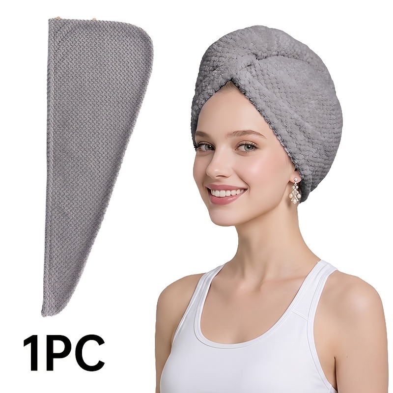 TEMU 1/4 pezzi Asciugamani per capelli in microfibra colori assortiti, 300Gsm Morbidi per asciugare i capelli, Facili asciugamani per capelli a per