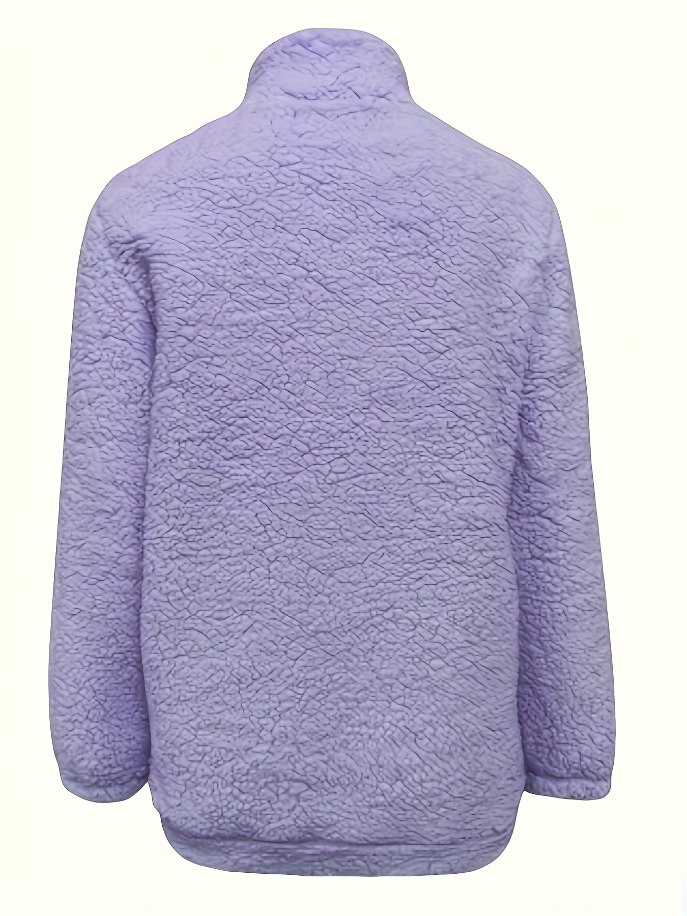 Dames Pluche Fleece Gevoerde Winterjas met Volledige Ritssluiting & Opstaande Kraag - Zachte Rode Jas, Volledige Lengte Rits aan de Voorkant, Machinewasbaar