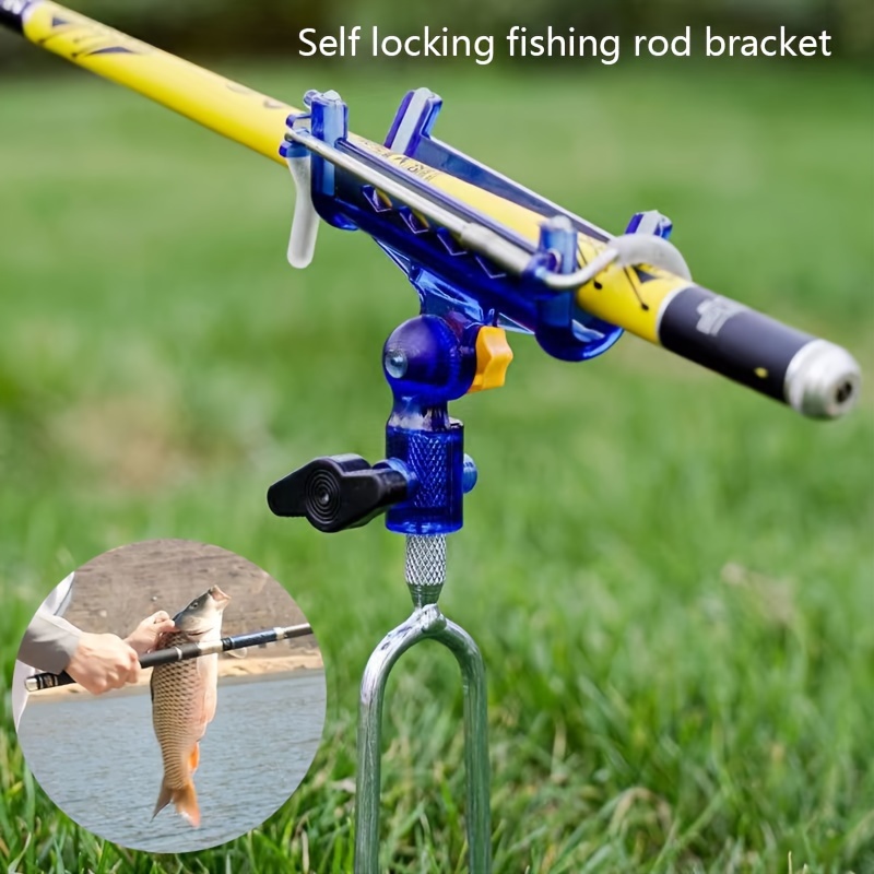 

1pc Bank Fishing Rod Holder, Adjustable Rod Stand, Anti-corrosion Stable Rod Rack