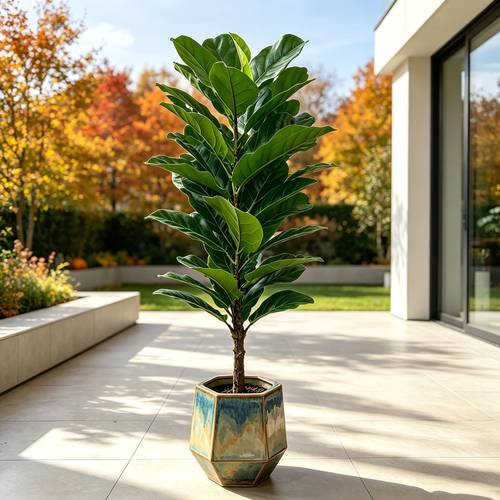 122cm large artificial palm tree with green foliage simulated plant for indoor outdoor use ideal for courtyard and balcony decoration thanksgiving halloween and christmas scenery supermarket holiday traffic