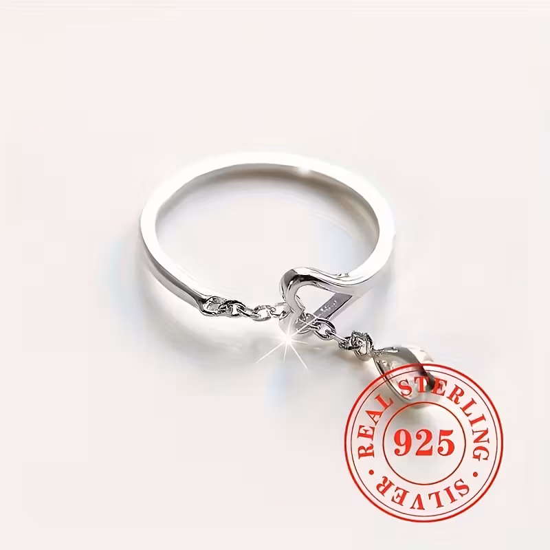 eine stilvolle herzförmige kette mit zirkonia-anhänger, die 1,9 gramm aus 925er sterlingsilber wiegt. verstellbarer offener ring, der sich für damen eignet, um ihn bei feiertagsfeiern und eleganten schmuckbänken zu tragen. Produktdetails 6