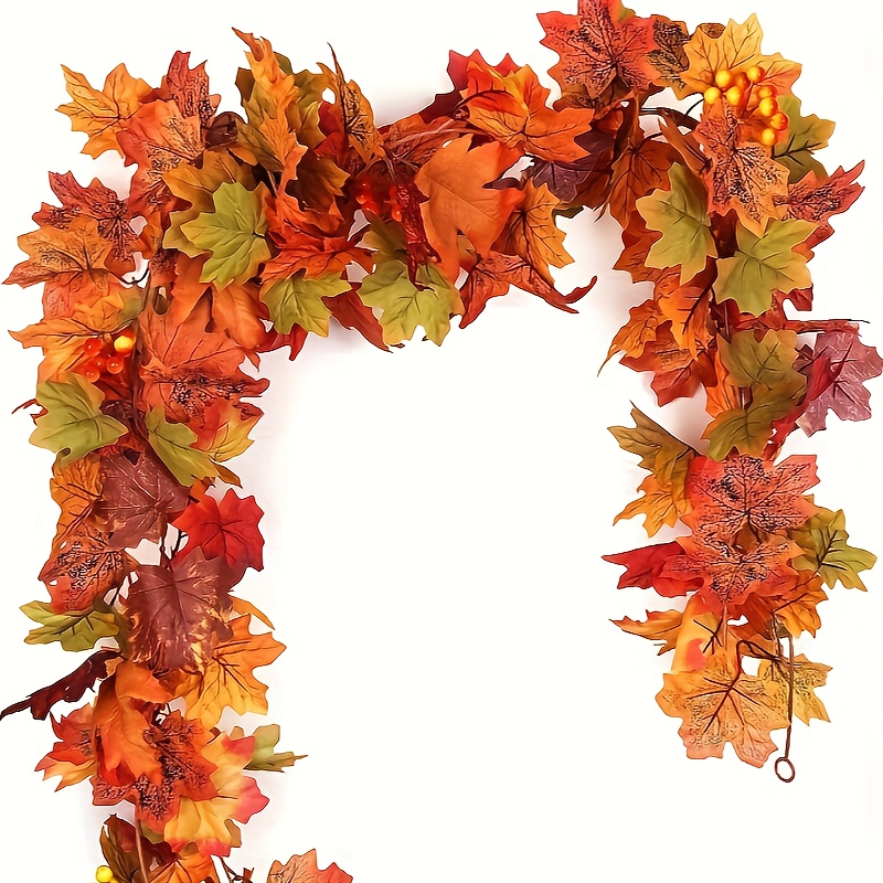 

Wholesale Thanksgiving Maple Vine Decoration: 68.9ft Artificial Fall Hanging Vine - No Feathers, No Electricity Required