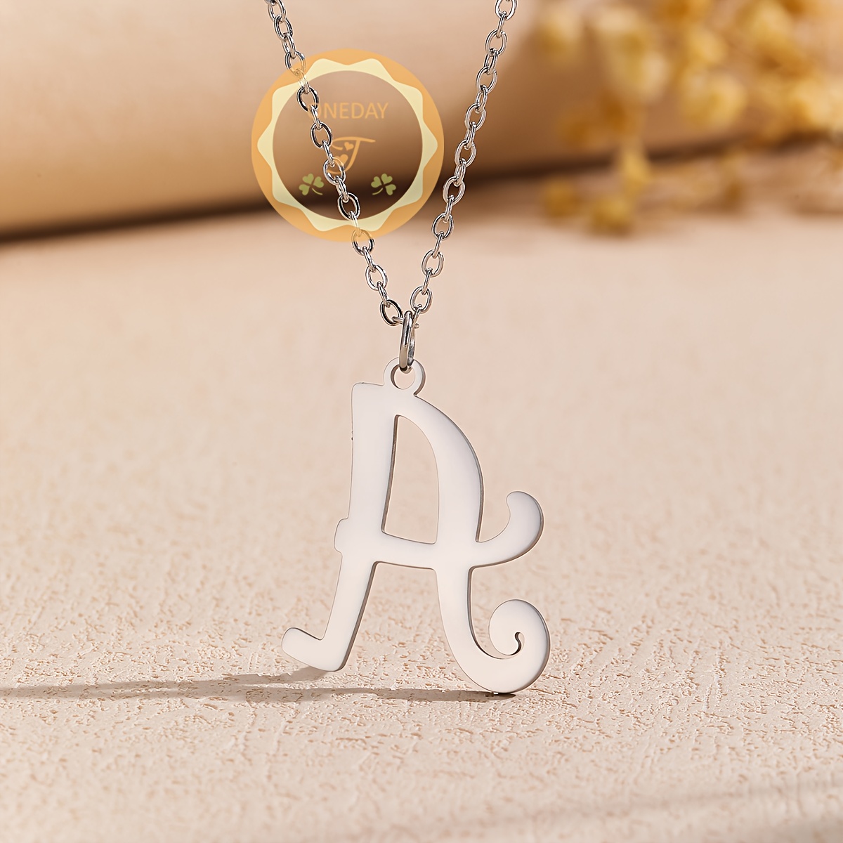 Personalized Fashion Pendant Necklace with Initials Charm, Gift for Her