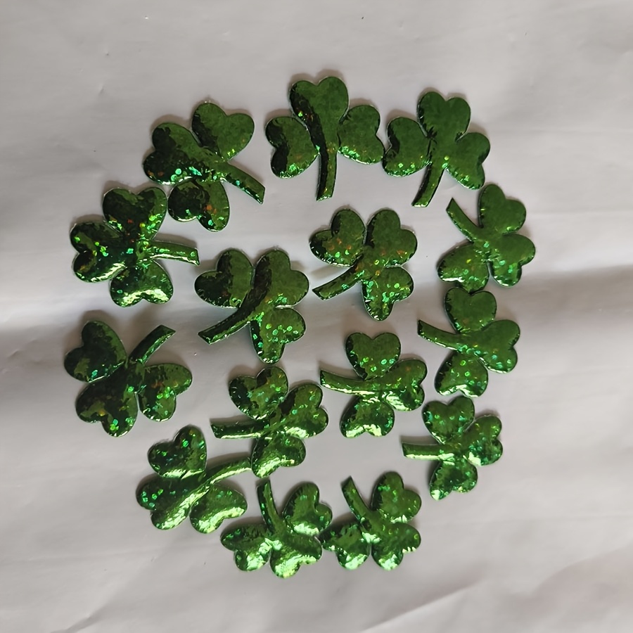 

36pcs, Mini Christmas Clover Non-woven Glitter Green Shamrock Perfect Decorations For 's Day Celebrations, Irish-themed Parties & Diy Crafts, Holiday Decorations, Christmas, 2.5cm,