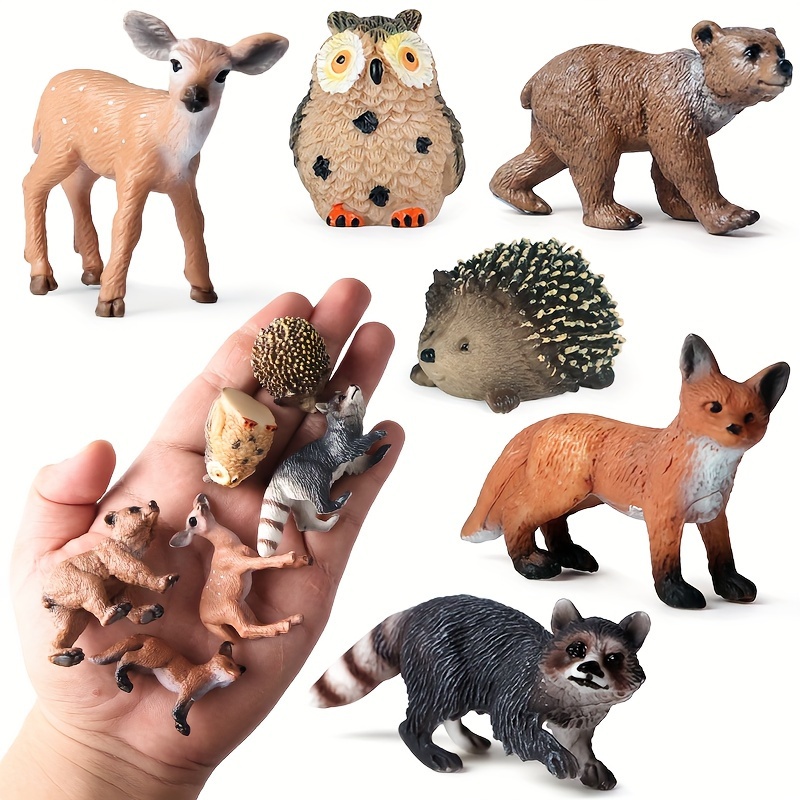 

6pcs Animal Figures Cake Toppers, Toy Figurines Set