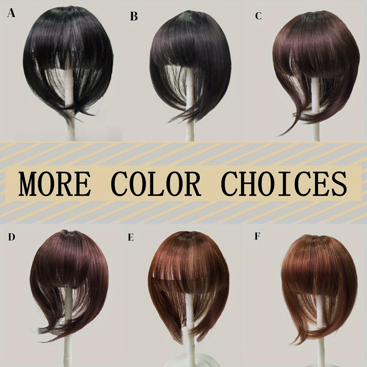   straight synthetic hair clip in bangs toppers   suitable for all hair types natural looking hair extensions for women 15 different colors 30g details 0