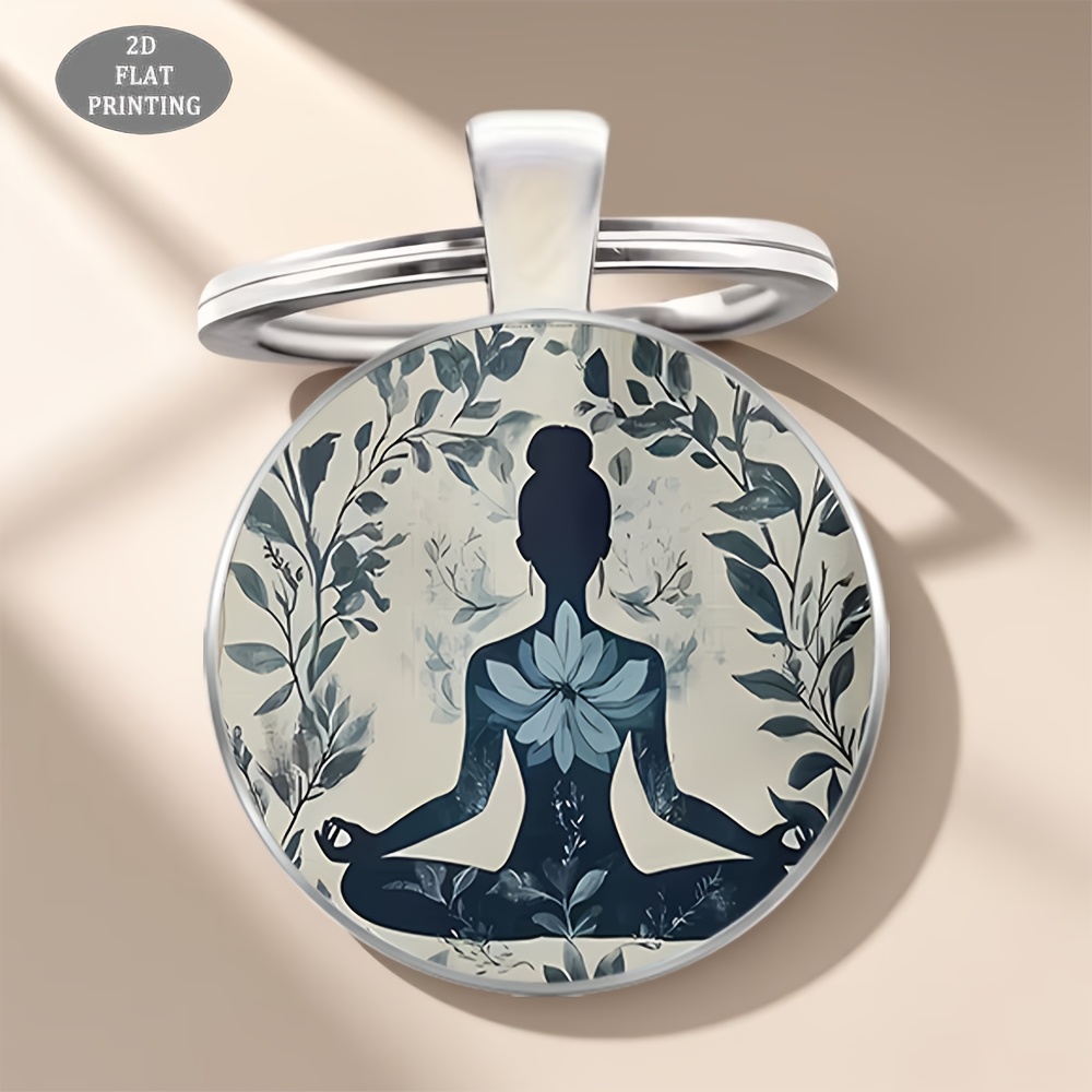 2D Flat Lotus Keychain Gift for Her/Him