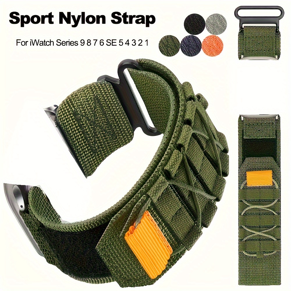 

Wrist Strap For Iwatch Ultra 2 Series 9 8 7 6 Se 5 4 Nylon Tactical Sports Band For Iwatch 49 45 44 42mm 40 41 38 Bracelet