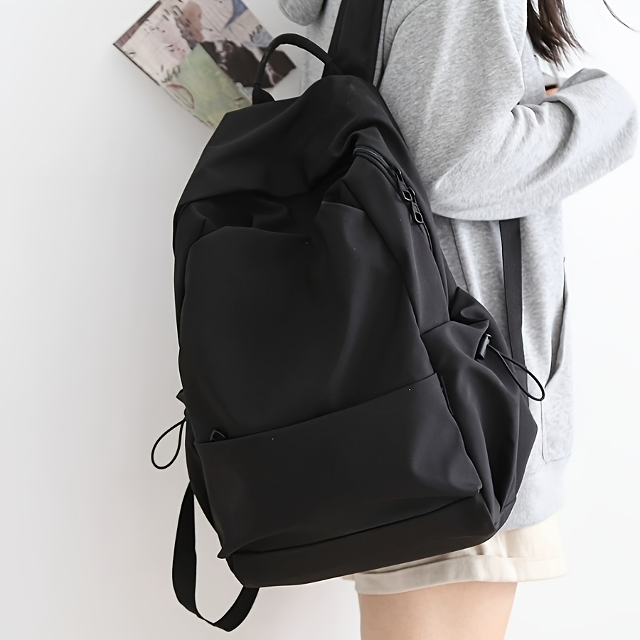 TEMU A Unisex Casual Nylon Backpack, A Lightweight Travel Daypack, Spacious Enough For Students' Books, With Adjustable Shoulder Straps, Suitable For