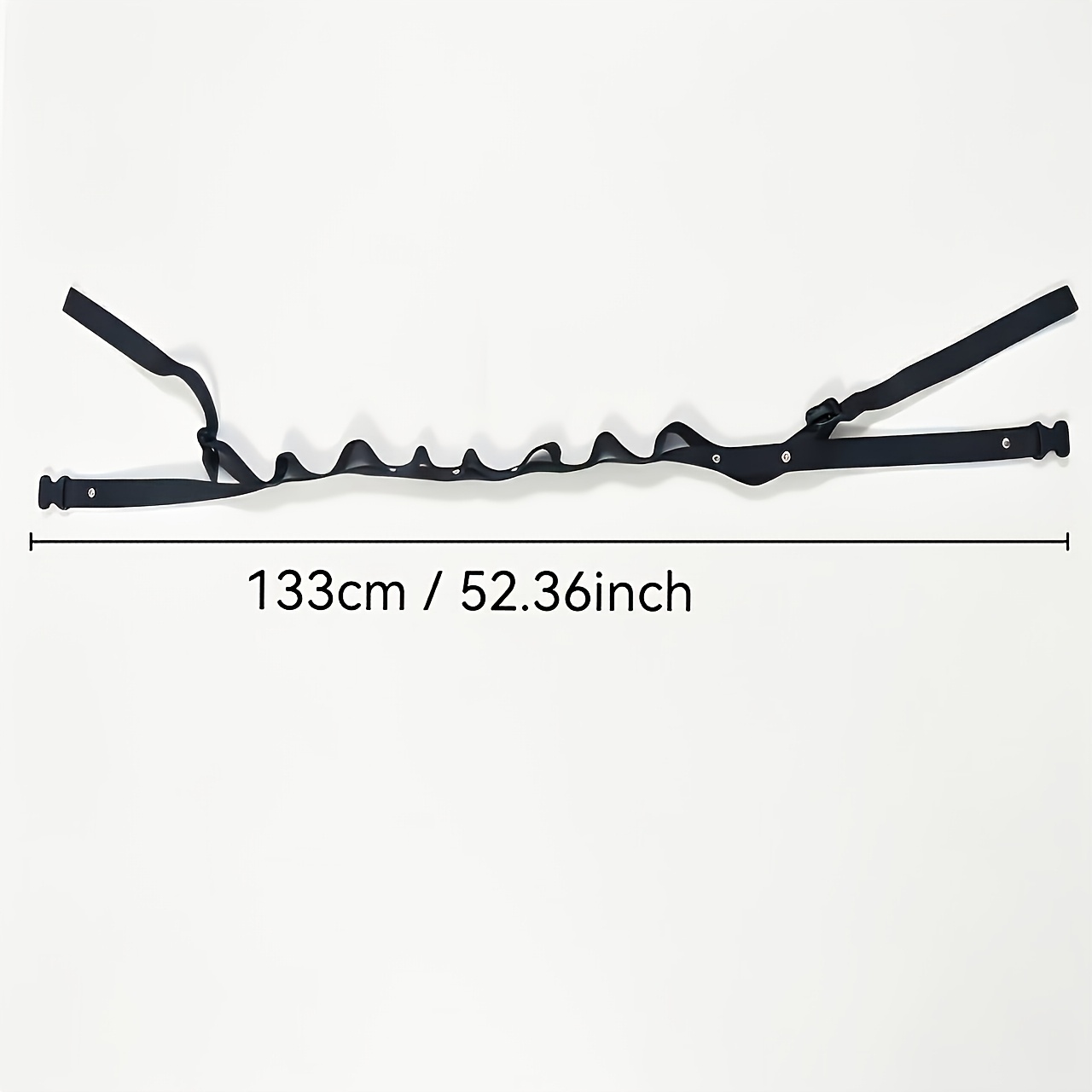 TEMU Car Interior Hanging Webbing Rope, Black Adjustable Design, Wear-resistant Nylon Webbing Material, With Metal Rivet Reinforcement, Car Storage