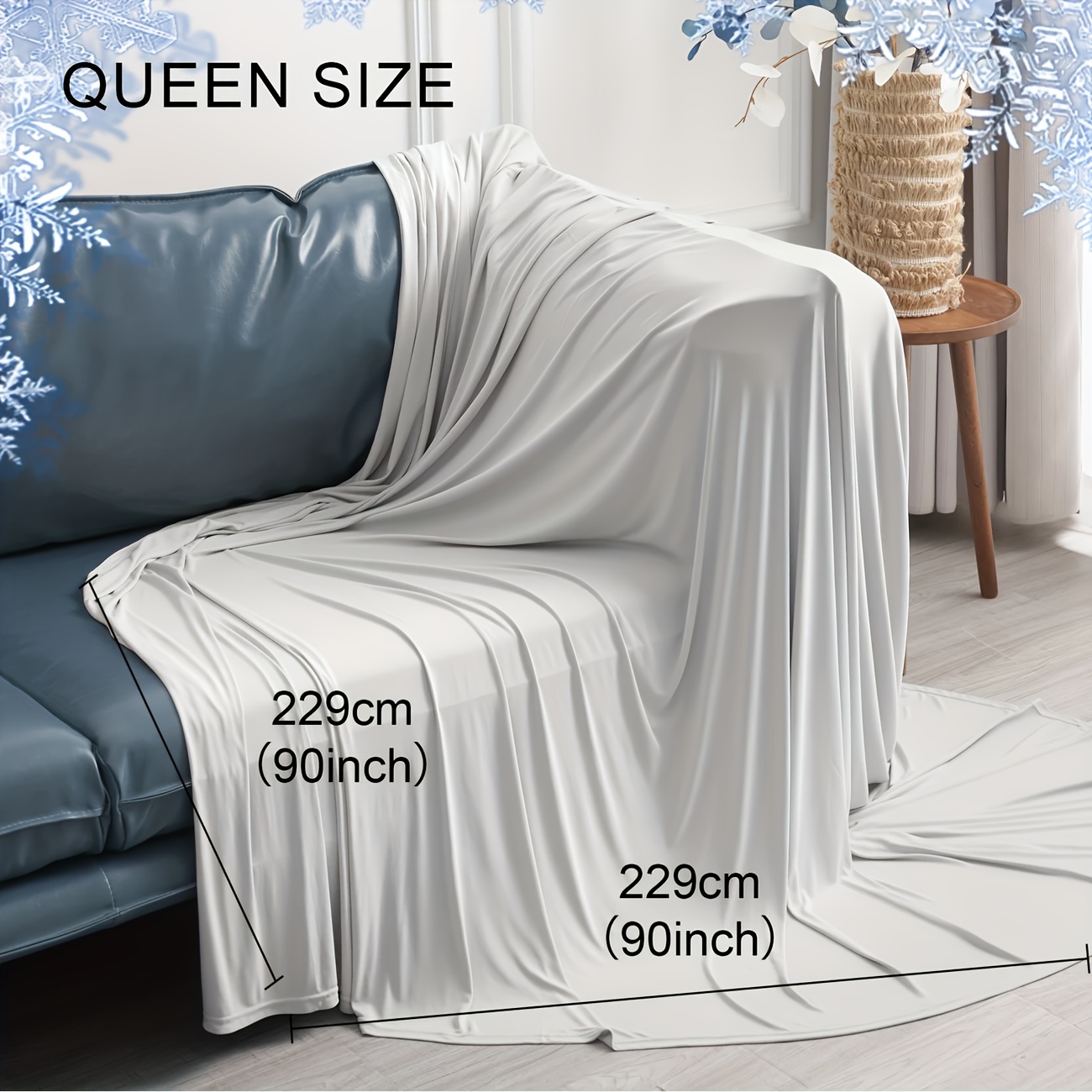 TEMU Asfela Double-sided Cooling Blanket - Breathable, Lightweight, And Durable, Ideal For Hot Sleepers - Home, Office, Dorm, Room Decor And