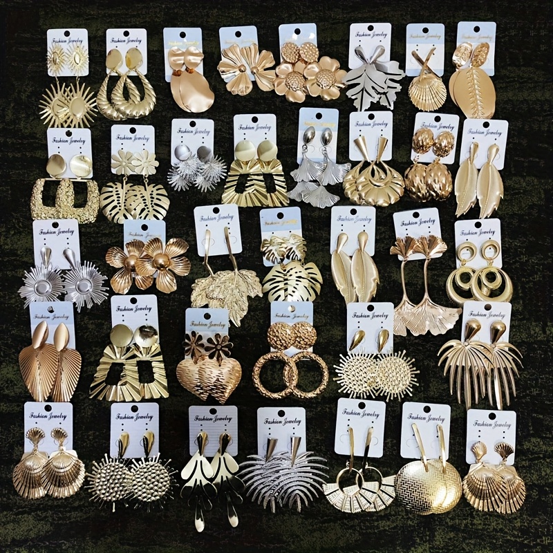 Image of 10pairs Random Mixed Fashion Earrings Women' Party Wear Jewelry Combination Set