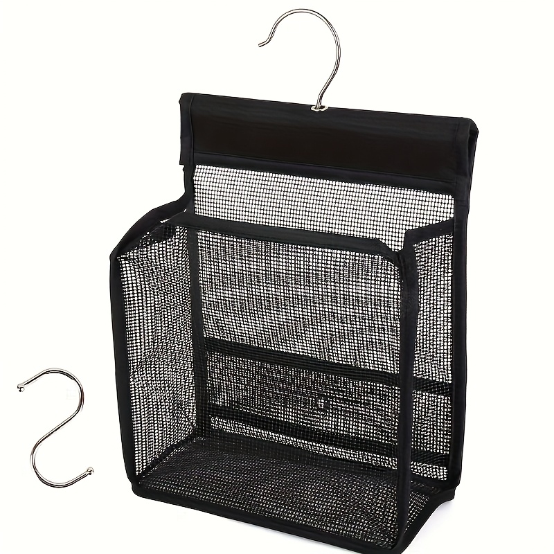   shower storage hook multi functional hanging bathroom basket kitchen organizer   to install black suitable for bathrooms kitchens bedrooms living rooms Product details 0