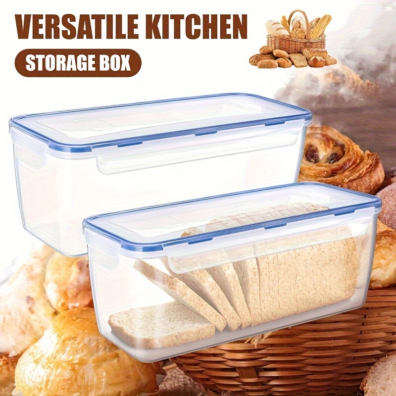 

Large Capacity Airtight Food Storage Container - Reusable, Bread & Kitchen Organizer Box