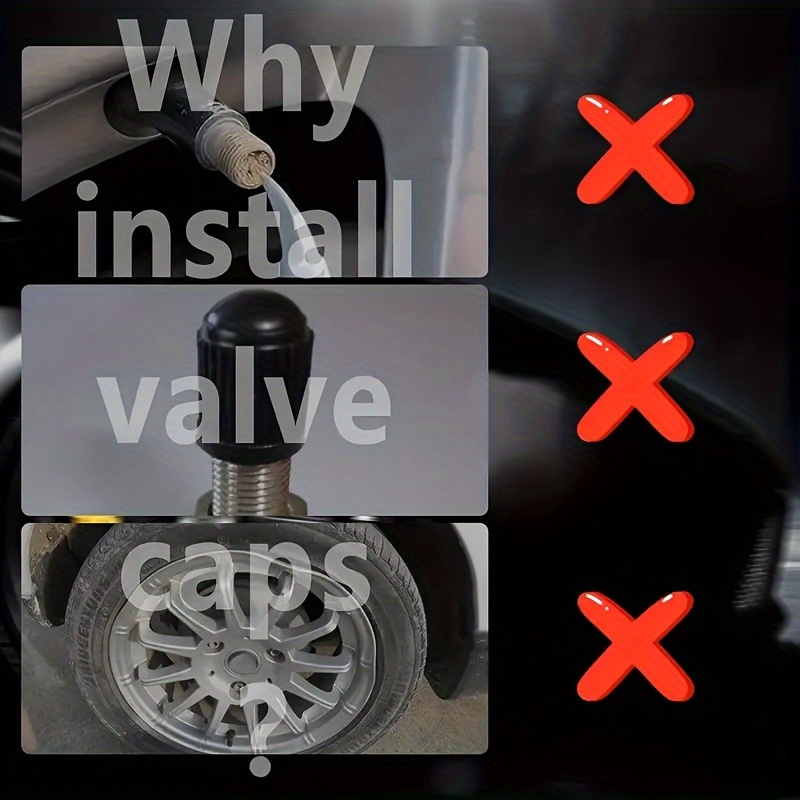 Eight Glowing Skull Tire Valve Caps