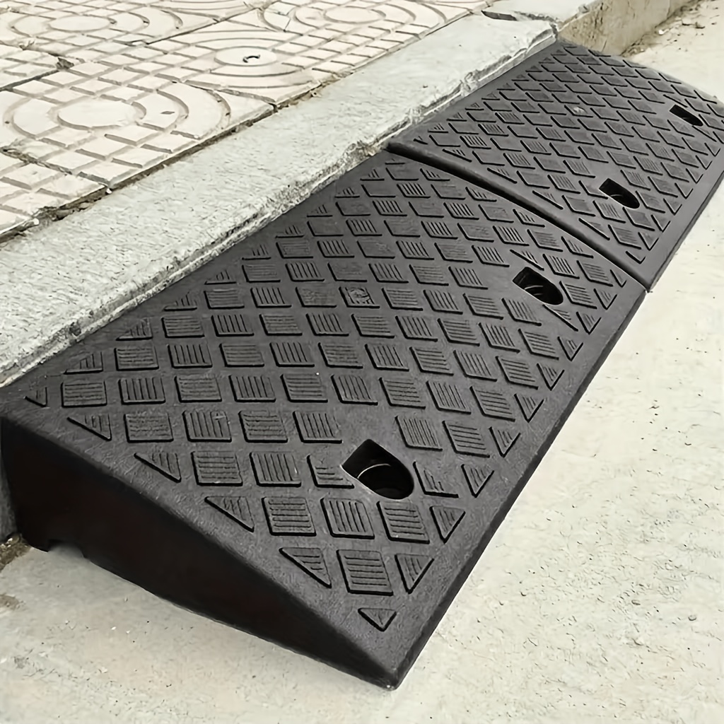 TEMU 2pcs Portable Ramp—durable Material Suitable For Cars, Motorcycles, And Pets; Height: 7 Cm; Easy To Load And ; Essential For Access; Ramp |