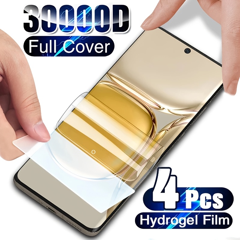 E-shop 4 Stück dünne weiche Hydrogel-Folie für Huawei 80 70 Ultra P30 P40 Lite P50 P60 P70 P80 Pro Plus Bildschirmschutz -Folie