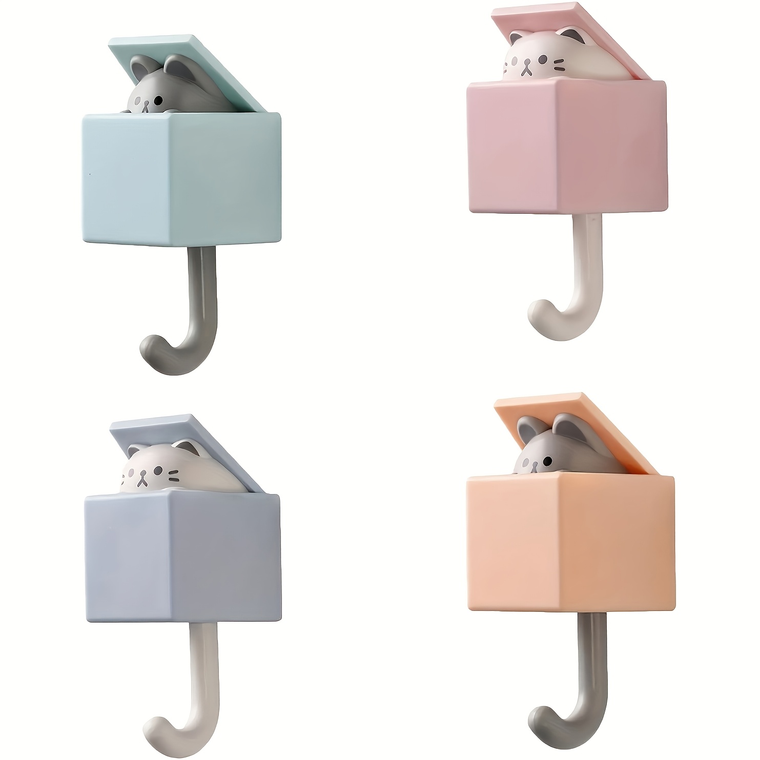 TEMU 강력 접착력의 귀여운 만화 고양이 후크, 침실 및 거실의 창의적인 장식에 적합합니다. 발렌타인데이 및 크리스마스 선물로 이상적이며 이 끈끈이 고양이 후크는 코트, 수건, 스카프, 로브, 가방 및 열쇠에 적합합니다.