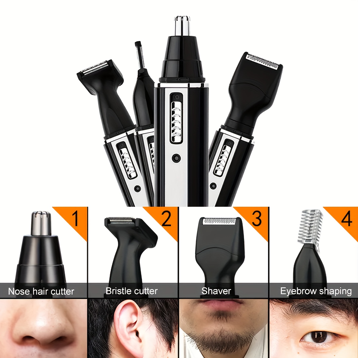 4 in 1 mens contouring set electric shaver nose hair trimmer eyebrow trimmer temples trimmer usb charging multi function set for   Product details 2