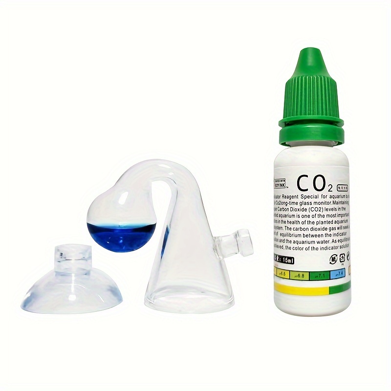 

Aquarium Co2 Indicator Kit – Glass Drop With 15ml For Fish Tank Plants, Plastic Material, Fish-friendly Testing